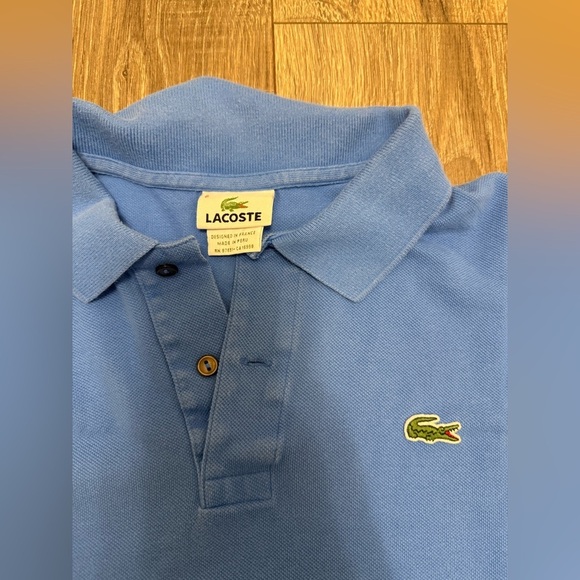Lacoste Polo Shirt Men's XL Blue Size 6 Crocodile Preppy Short Sleeve - Picture 2 of 4